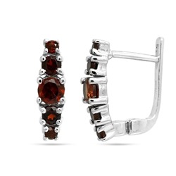Серьги из серебра гранат, Синтория