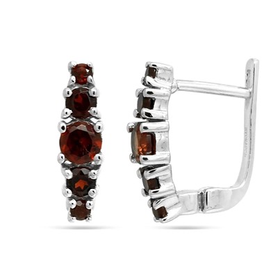 Серьги из серебра гранат, Синтория