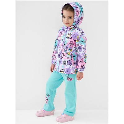 Куртка текстильная с полиуретановым покрытием для девочек (ветровка)