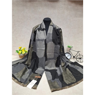 Мягкий двухсторонний палантин из кашемира мультицвет