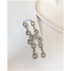 Вечерние серьги с чешскими стразами