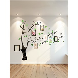 Наклейка интерьерная с фоторамками TAKE IT EASY «Семейное дерево», декор на стену, панно 110×140 см