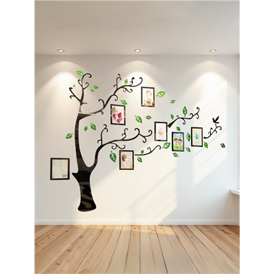 Наклейка интерьерная с фоторамками TAKE IT EASY «Семейное дерево», декор на стену, панно 110×140 см