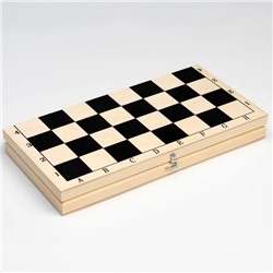 Шашки деревянные, настольная игра, с доской 29×29 см, d фишки-2.6 см, h=0.9 см