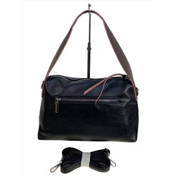 Женская сумка из натуральной кожи, цвет  черный