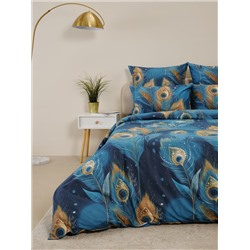 Пододеяльник бязь люкс на молнии - Перо павлина