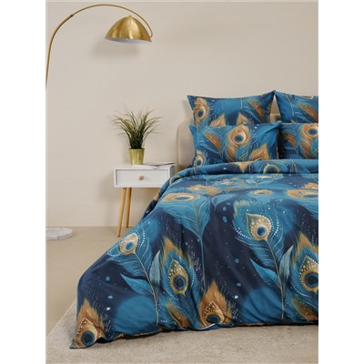 Пододеяльник бязь люкс на молнии - Перо павлина