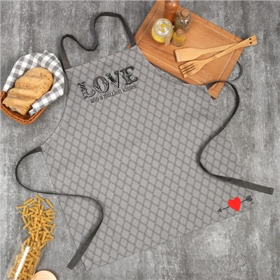 Фартук «Этель» Love 60×65 см см, 100% хлопок, саржа 190 г/м²