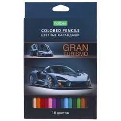 Карандаши 18цв "Gran Turismo" к/уп (070884) Хатбер