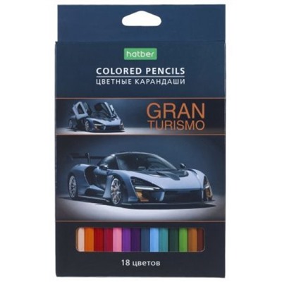 Карандаши 18цв "Gran Turismo" к/уп (070884) Хатбер