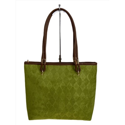 Женская сумка из искусственной замши, цвет зеленый