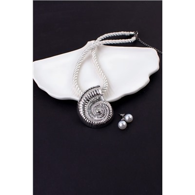 Колье с крупной ракушкой "Морская симфония" на шнурке + Подарок, в подарочном мешочке НАТАЛИ, 1131009