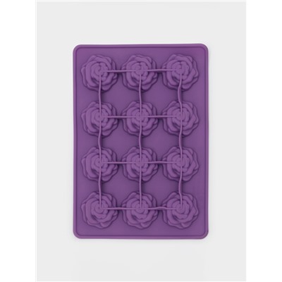 Форма для кондитерских украшений Доляна «Розочки», силикон, 20.7×14.3×1.3 см, 12 ячеек, МИКС