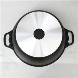 Кастрюля KUKMARA Granit ultra, 10 л, d=32.5 см, h=25.5 см, антипригарное покрытие, литой алюминий, коричневая