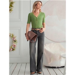 Джемпер тонкой вязки из вискозы с нейлоном