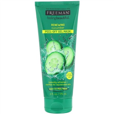 Freeman Beauty, Feeling Beautiful, обновляющая отшелушивающим гелевая маска, огурец, 175 мл (6 жидк. унций)
