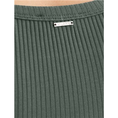 Топ из трикотажа в широкий рубчик