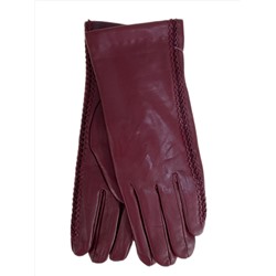 Женские перчатки из натуральной кожи, цвет бордовый