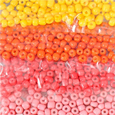 Бисер круглый 6/0 «Оттенки осени», 8 цветов × 10 г, 20×8 см