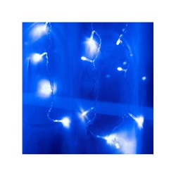 Гирлянда «Занавес» 2×1.5 м, IP20, прозрачная нить, 360 LED, свечение синее, 8 режимов, 220 В