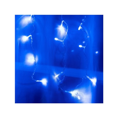 Гирлянда «Занавес» 2×1.5 м, IP20, прозрачная нить, 360 LED, свечение синее, 8 режимов, 220 В
