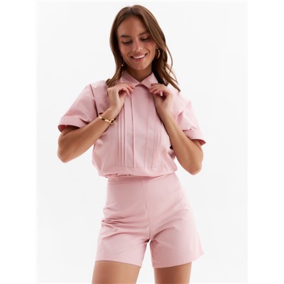 Костюм женский (рубашка, шорты) MINAKU: Enjoy, розовый, размер 48