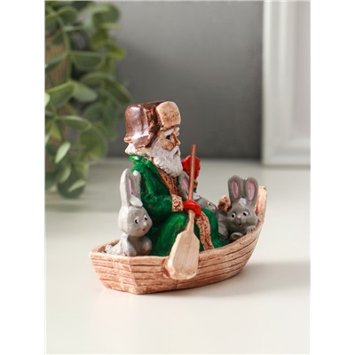 Фигурка гипс «Дед Мазай», 9×11×7 см