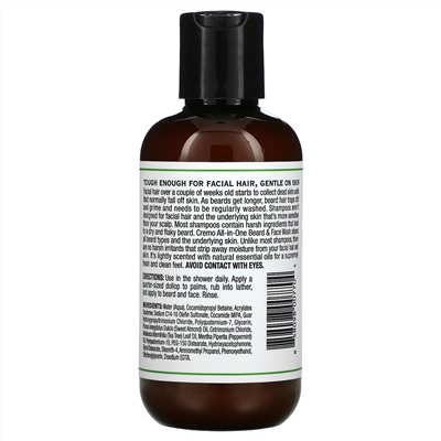 Cremo, All-In-One Beard & Face Wash, Mint Blend, 6 fl oz (177 ml)