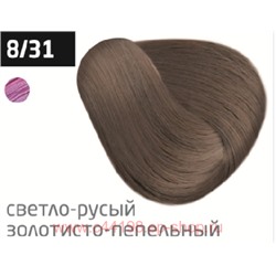 OLLIN PERFORMANCE  8/31 светло-русый золотисто-пепельный 60мл Перманентная крем-краска для волос