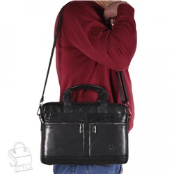 Портфель мужской кожаный 33773Z black Zinimsk