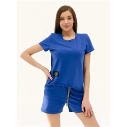 Костюм с шортами КЖ-002 Мотивация (Синий)