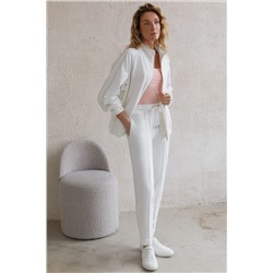 Трикотажные брюки на резинке из футера двухнитки эластичные VILATTE, 1228117