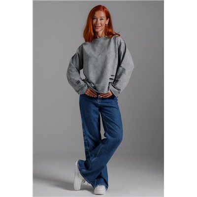 67172 толстовка женская (Винтаж серый)