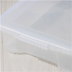 Контейнер для хранения Porter, 8 л, 43×31,5×11 см, с крышкой, прозрачный