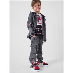 Брюки текстильные джинсовые для мальчиков