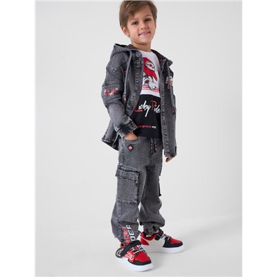 Брюки текстильные джинсовые для мальчиков