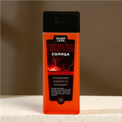Подарочный набор косметики BEST MAN, гель для душа 250 мл и мочалка для тела, HARD LINE