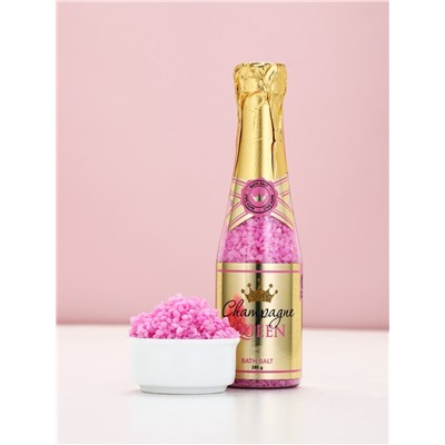 Подарочный набор Prosecco Queen, гель для душа и соль для ванны во флаконах шампанское, Чистое Счастье