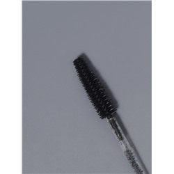 Щёточки для бровей и ресниц, силиконовые, набор - 50 шт., 10.5 см, чёрная, прозрачная