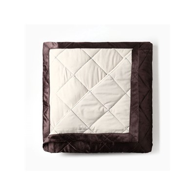 Покрывало «Этель» 220×240±5 см, велюр, коричневое