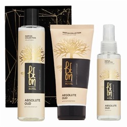BeOn Подарочный набор для ухода за телом №30 (гель для душа, спрей-мист, лосьон) / Royal Absolute oud, 260 мл, 105 мл, 200 мл 23806
