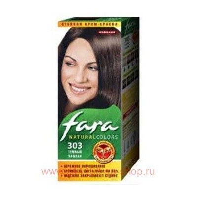 РК Fara Natural Colors Краска для волос тон 303 темный каштан