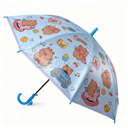 Зонт детский "Милая капибара" (цвет синий) (48,5см.)