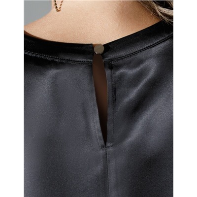 Блузка свободная из струящегося плотного сатина