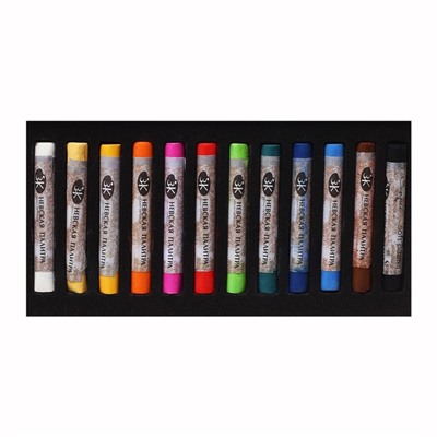 Пастель сухая, набор 12 цвета, Soft, ЗХК «Сонет», d=8 мм /L-60 мм круглое сечение, художественная