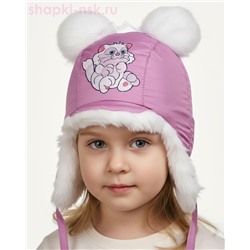 211-З Кошечка Ушанка для девочки (48-50)