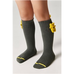 Носки детские CONTE-KIDS Удлиненные носки TIP-TOP из хлопка с декоративной игрушкой