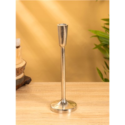 Подсвечник «Модэст», 9×9×27 см, алюминий, серебристый