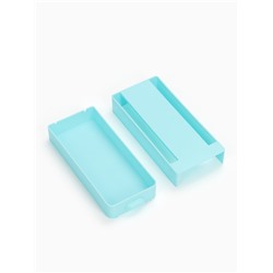 Ящик для хранения, скрытый потайной под стол, 20×9×4 см, голубой