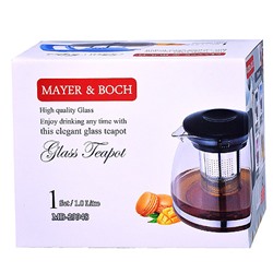 29948 Чайник заварочный чер1 л стекло MB (х36)